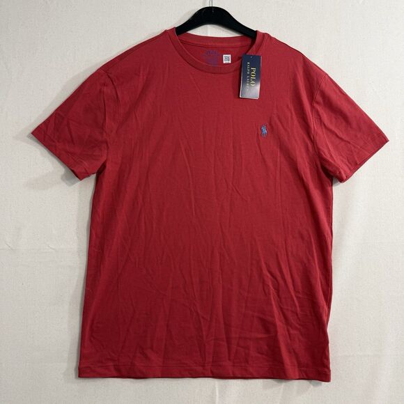 NEW POLO RALPH LAUREN - Men’s Classic Fit Crewneck T-Shirt - Size Small - Red - Picture 1 of 8